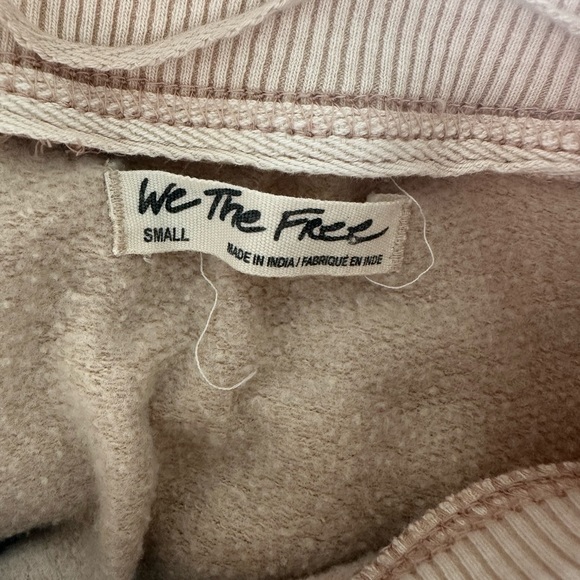 Free People We The Free Nikki Sweatshirt-Champagne Color-Size Small - Picture 10 of 10